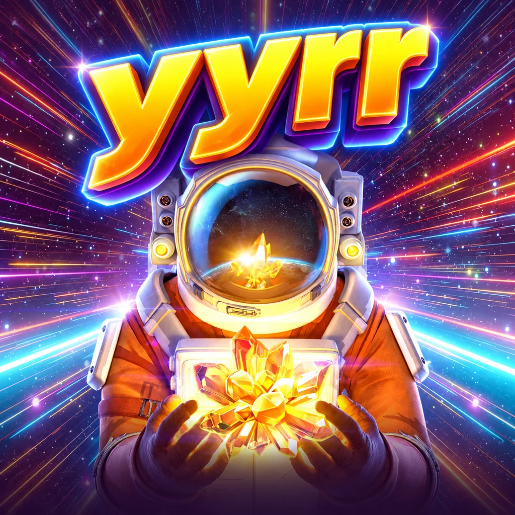 Kristal luar angkasa dan latar kosmik dalam tema Galactic Gems dari yyrr